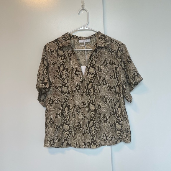 NWT Frame V-Neck Ladder Stitch Popover - Picture 4 of 6
